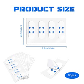 60 Pcs Face Lift Tape, Face Tape Lift Invisible, Facelift Tape for Face Invisible, Anti Wrinkle Patches, Invisible Face Lift Tape for Hide Wrinkles Double Chin Saggy Tightening Skin