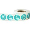 Teal September Circle Dot Stickers, 3/4 Inch Round, 500 Month