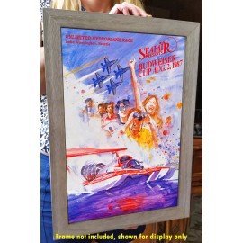 Seafair Budweiser Hydroplane Race Seattle Awesome 1987 Vintage Poster