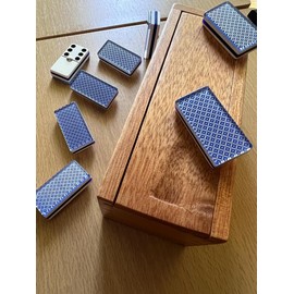 Domino Profesional Azul en Caja Madera Valenciana