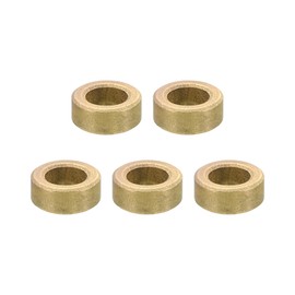 PATIKIL M6 Brass Spacers, 5 Pcs Metal Spacer Brass 6mm ID x 10mm OD x 4mm L Brass Spacers Screw Standoff for 1/4inch or M6 Screw Bolts