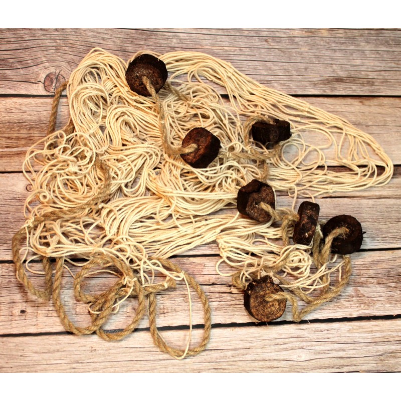 Deko Fischernetz Beige ca. 120 x 250cm mit Schwimmern