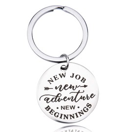 New Job Congratulations Gifts for Colleagues New Adventure Gifts Keyring for Work Colleague Co Worker Leaving Gifts for Women Men New Beginnings Keychain Gifts for Coworker Good Luck Gifts