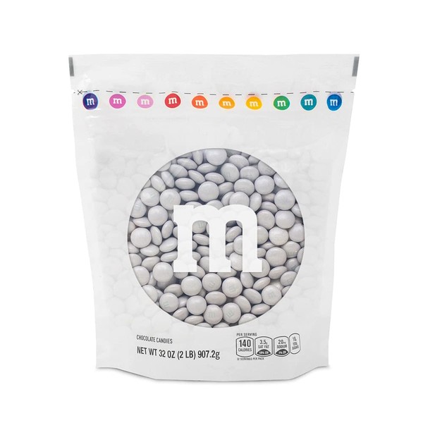 M&M’S Platinum Milk Chocolate Candy, 2lbs of M&M'S in Resealable