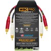 50 CM RCA Cable Pair - WBC-PRO-QUAD Ultra-Silent, Ultra-Flexible, Star-Quad