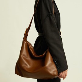 I IHAYNER Hobo Crossbody Bag for Women Stylish Soft Leather Shoulder Purse Casual Handbag Tote, Brown