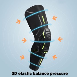 Yoowish Sport Knee Pads,Breathable,Lightweight,Sweatproof Nylon Anti-collision Guard Protective Gear (XXL, Black)