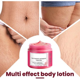 Crema para estrías con agua de rosas y glicerina, crema corporal hidratante de 3.53 oz para mejorar la elasticidad e hidratación la piel, 3 piezas para decoración del hogar