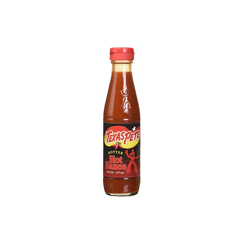 Texas Pete Hotter Hot Sauce, 6 Ounce (4 Bottles)