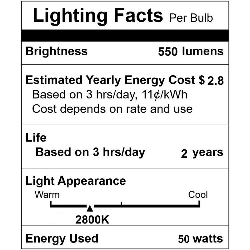 Vinaco G8 Halogen Bulb 50W, 10 Pack High Output 120V