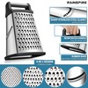 Rainspire Professional Box Grater, Cheese Grater Box for Kitchen Stainless