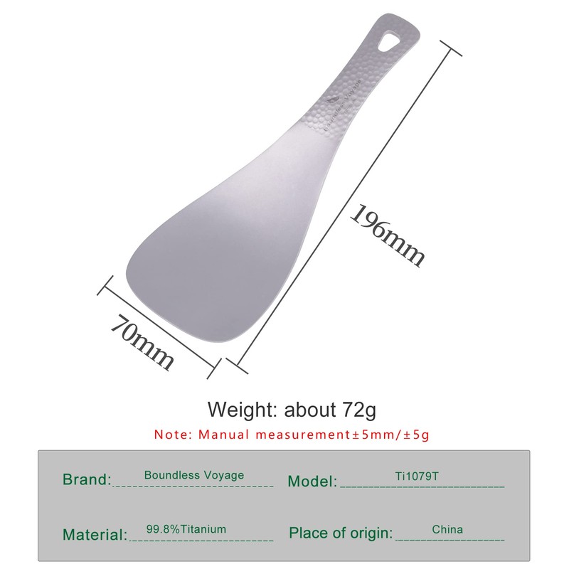 Boundless Voyage Titanium Rice Spoon Serving Spoon Kitchen Utensils Rice