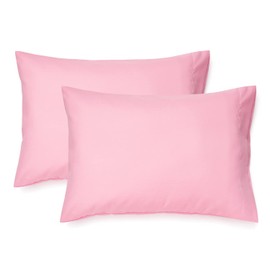 EXQ Home Toddler Pillowcases Zippered 14x20 Travel Pillow Case Set of 2, Small Pillow Case Fits Baby Pillow Sized 12x16, 13x18, Kids Pillowcases 2 Pack Machine Washable(Pink)