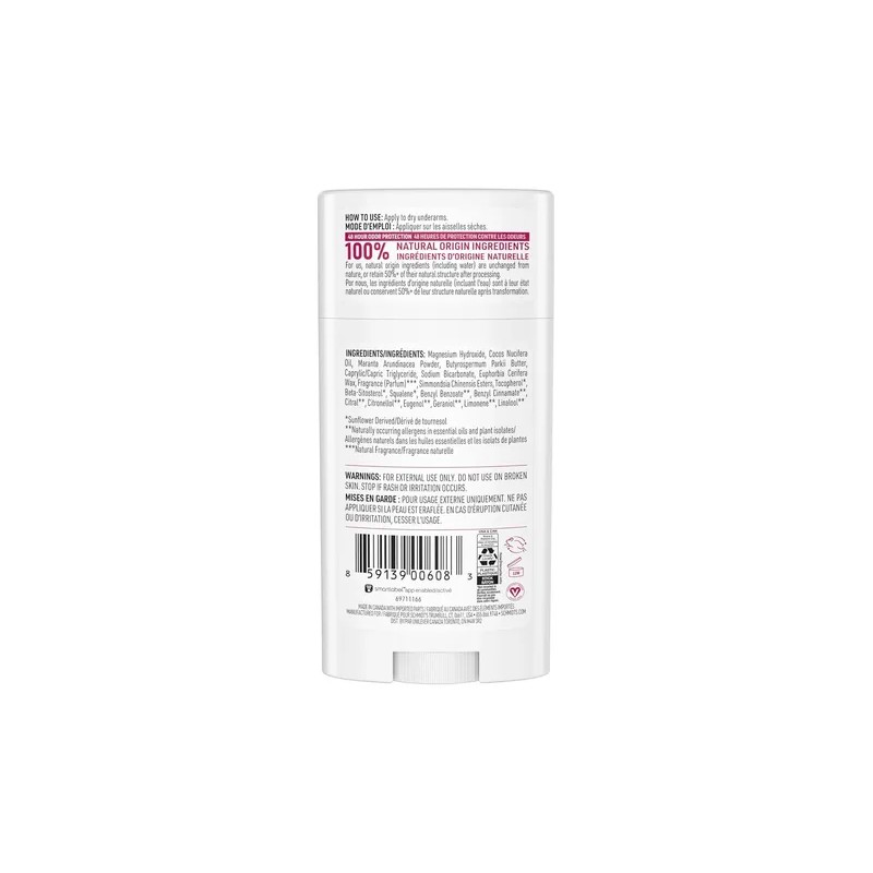Desodorante Natural Unisex Aroma Rosa Y Vainilla 2 Pz