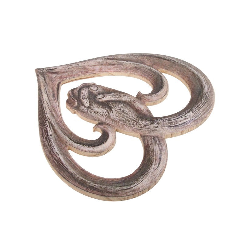 Wooden Sculpture Wall Art Handshake Craft Statue for Home Office