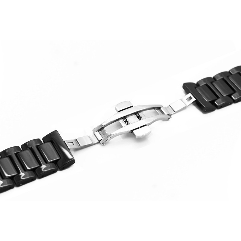Kai Tian 20 mm Black Ceramic Watch Strap, Quick Release