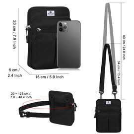 HUA ANGEL Multifunctional Fanny Pack for Men & Women - Lightweight Waterproof Waist Bag with 3 Zip Compartments, Adjustable Shoulder Strap, Perfect for Running, Walking, Sports & Travel