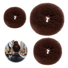 PAVIKE Bun Hair Arrangement (Set of 3) Easy Hair Arrangement, Bun Hair Maker, Bun Goods, Bun Sponge, Bun Maker, Chignon Hair Set, For Long Hair, Easy to Use, 3 Sizes, Brown