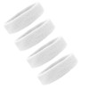 Venbytech for 4 White Terry Sweatband Cotton Headbands Absorbent Workout