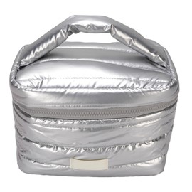 Travel Makeup Bag, Portable Cosmetic Bag, 6L Large Capacity Toiletry Bag Travel Bag, Travel Makeup Case Organizer, Travel Organizer for Women for Travel Essentials (Silver)