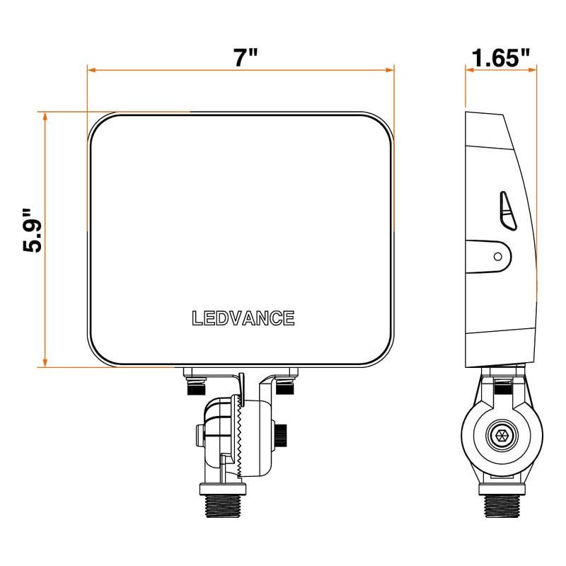 LEDVANCE Dual Selectable Flood LED Light, 15/25/30W, 3 CCT Select
