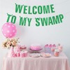 Welcome to My Swamp Banner | Green Glitter Birthday Party