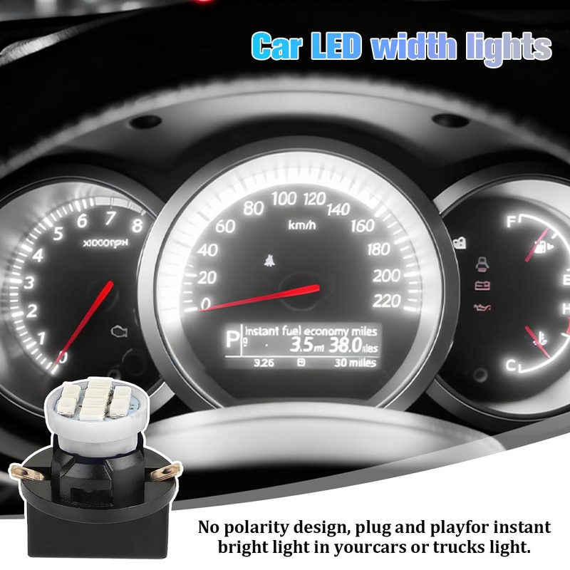 Sandfren T10 194 168 Car Dash Instrument LED Light Bulbs,