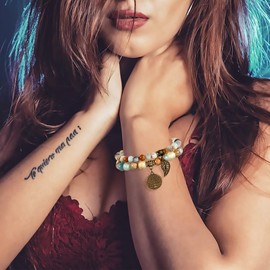 Farfume Chakra Bracelet, Real Stones Gemstone Bracelet for Women