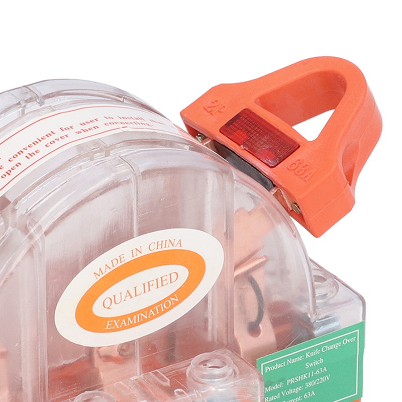 Knife Switch 2P 63A Pure Copper LED Bidirectional Dual Throw