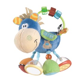 Playgro Horse Clip Clop Activity Rattle Dark Blue - Nurturing Developmental Toy for 3+ Months - The Ultimate Blend of Teething & Early Engagement - Baby's First Rattles with a Charming Horse Pattern