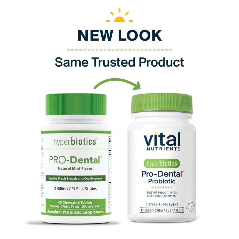Hyperbiotics PRO-Dental Mint Flavor Oral Health Probiotics - 45 Tablets