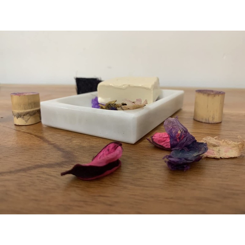 AIRAM HOME Jabonera de Mármol Natural, Ideal para el baño