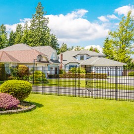 Thealyn Metal Garden Fence 40 inch H x 28 inch W, 10 Panels (9 Panels + 1Gate), Total 23 ft, No Dig Fence Rustproof Animal Barrier Fencing for Dog, Rabbits, and Patio,Yard