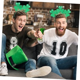 VICASKY 3Pcs St Patrick's Day Shamrock Headband Stylish Hair Accessories for Festive Celebrations and Parties for St Patrick's Festival Fun