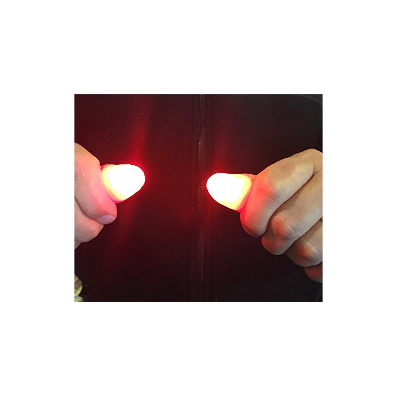London Magic Works Red Fingertip Light Illusion, 1 Pair