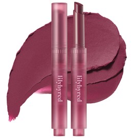 lilybyred Milky Blur Fondue Bar | Korean Multi-Use Lip & Cheek Stick, Soft-Focus Effect, Blur Pot Formula, Velvet Matte Finish, Lightweight, Easy to Blend, 0.06 oz. (06 Mulberry in Black Sugar)