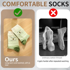 OusBogoDe Coffee, Cocoa, Matcha Themed Unisex Socks (Size 7-11) Novelty Drinks Crazy Fun Happy Colorful Socks Breathable Soft (green-3)