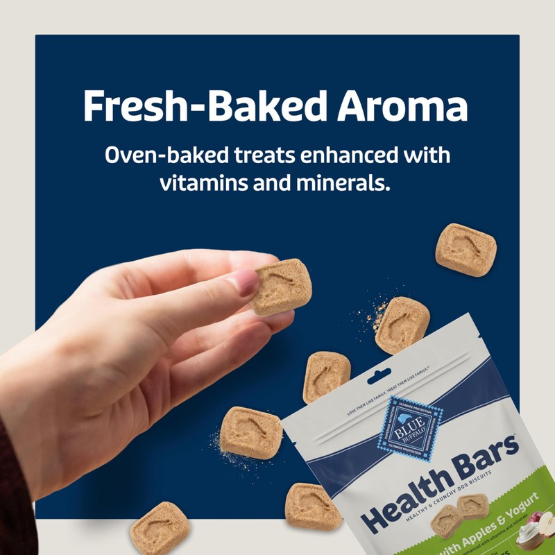 Blue Buffalo Health Bars Mini Crunchy Dog Biscuits, Oven-Baked with