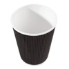 Recyclable Take Away Tea Coffee Cups with lids Ripple Wall