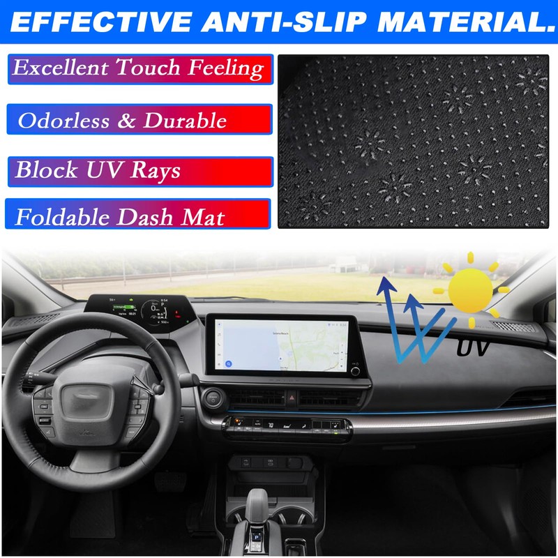 KEEGTBOX Dash Mat Cover Interior Dashboard Protector pad Compatible with