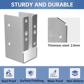 12 PCS Concealed Joist Hanger, 2" x 4" Outdoor Concealed-Flange Hanger, Coated Concealed Mount Joist Hangers for 2"x4" Beam , Swing, Fence