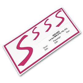 S Vinyl Decal Insert Replacements for 2021-2024 only MINI Cooper S 3rd Gen F55, F56, F57 Scuttle, Grill, and Rear Emblems - Choose Color - [Pink]