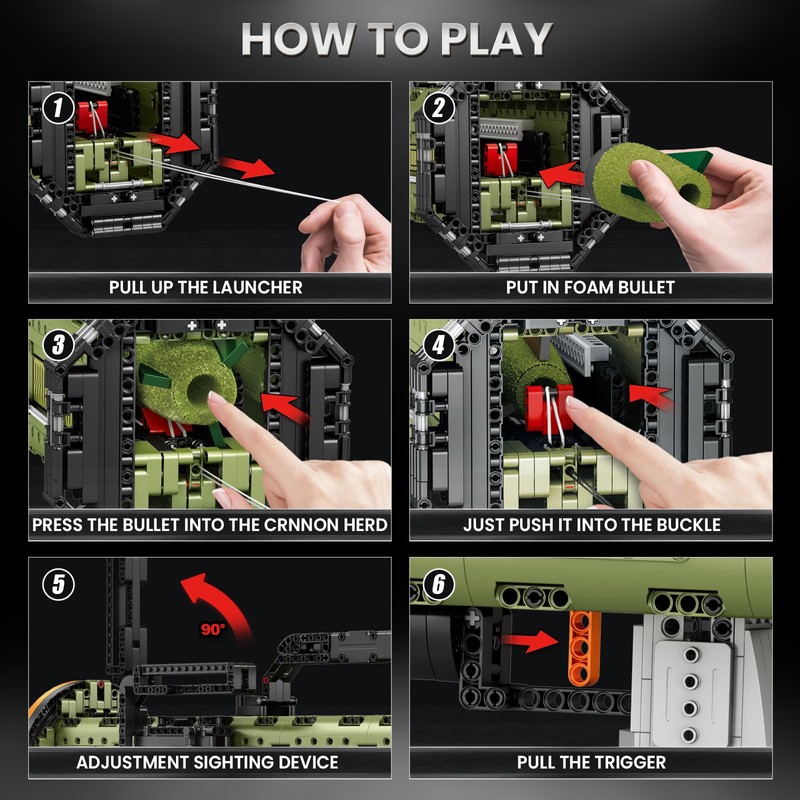 AT-4 Rocket Launcher Building Set,Military Block Gun Toy for Adults