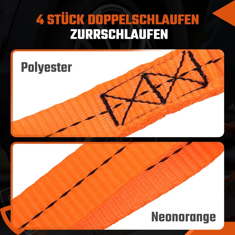 GEARMONSTER 4 x Lashing Loops, Double Loops, Belt Loops, 30