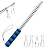 Risipu 8.2FT Telescopic Flag Pole,Stainless Steel Handheld Portable Extendable Retractable