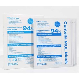 Partner company [Newly launched] Etelang water mask Centella water mask pack 1 box (10 sheets) including neck mask soothing moisture elasticity / [신규입점]에텔랑 물 마스크 센텔라 물마스크팩 1박스(10매) 넥마스크포함 진정 수분 탄력