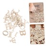 FELTECHELECTR Natural Wood Letters 2 Sets Educational Kindergarten Toy Die