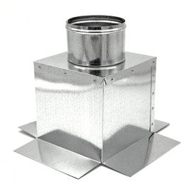 HVAC Premium HVAC Plenum Ceiling Box | Top Ceiling Box | 8'' X 8'' X 6'' Galvanized Steel Metal Ceiling Box is Compatible with Duct 6''