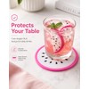 Cute Pink Fruit Drink Coaster for Cups, Mugs and Glasses,