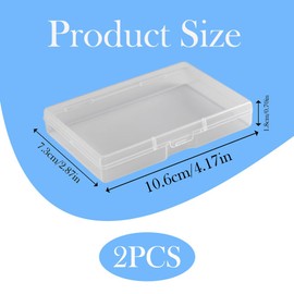 2 Pcs Cotton Bud Holder, Portable Small Cotton Swab Holder, Transparent Plastic Cotton Bud Dispenser, Mini Box for Storing Cotton Swabs, Toothpicks, Flosser, Ear-Buds, Meds, Craft Stuff (Transparent)